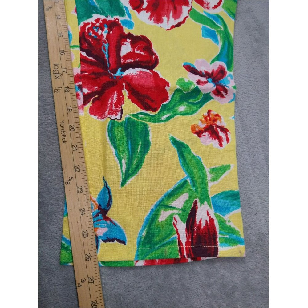 Ralph Lauren Pants Womens 14W Linen Cottagecore Floral Tropical Coastal Beachy - Picture 5 of 9